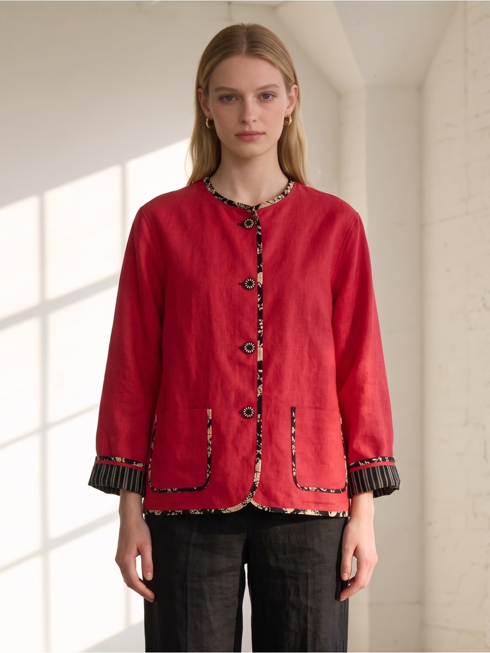 VINTAGE KOOS OF COURSE! Reversible Linen Jacket